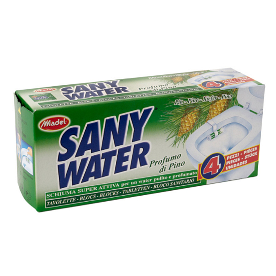 SanyWater Pine WC-Block mit dem Duft von Kiefer 4 x 33 g
