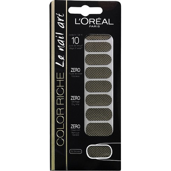 Loreal Paris Farbe Riche Le Nail Art Nagelaufkleber 010 Gold Dessous 18 Stück