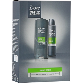 Dove Men + Care FM Extra Frisches Duschgel 250 ml + Deodorant Spray für Männer 150 ml, Kosmetikset