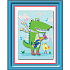 3D Aufkleber Bild Krokodil mit Gitarre 32 x 25 cm