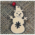 Muster des Holzschneemanns mit Schneeflocke 6 cm 4 Stück