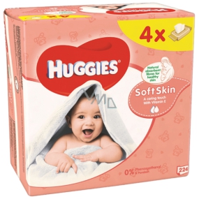 Huggies Soft Skin Nassreinigungstücher 4 x 56 Stück