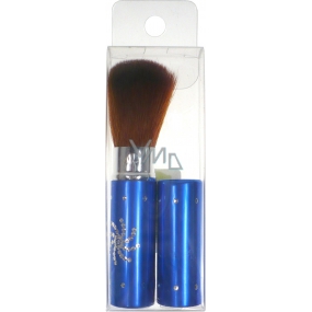 Kosmetikpinsel mit synthetischen Borsten für Puder mit Kappe blau 8,5 cm 30350
