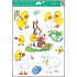 Fensterfolie ohne Kleber traditionelle Ostermotive Huhn mit Pomlázka 37 x 26 cm