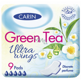 Carin Ultra Wings Green Tea Damenbinden 9 Stück