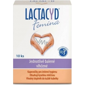 Lactacyd Femina einzeln verpackte feuchte Tücher für die Intimhygiene 10 Stück