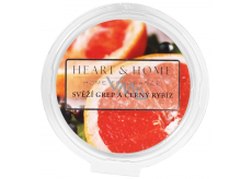 Heart & Home Frische Grapefruit und schwarze Johannisbeere Soja natürliches duftendes Wachs 27 g