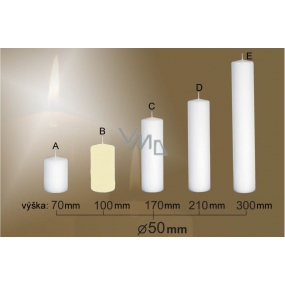 Lima Candle glatt Elfenbein Zylinder 50 x 100 mm 1 Stück