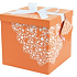 Angel Folding Geschenkbox mit Band Orange 22 x 22 x 13 cm