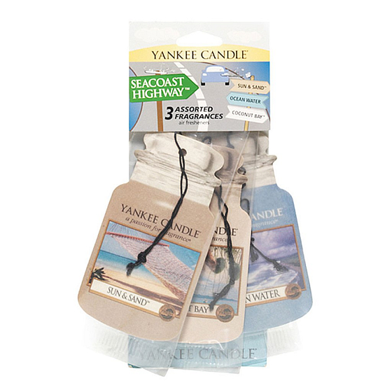 Yankee Candle Seacoast Highway - Mischung aus Sunbeams Classic Car Tag-Papierset 12 gx 3 Stück