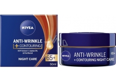 Nivea Anti-Wrinkle + Contouring Nachtcreme zur Verbesserung der Kontur 65+ 50 ml
