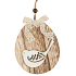 Ovaler Vogel zum Aufhängen von Holz 11 cm