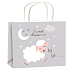 Anděl Geschenkpapiertüte 23 x 18 x 10 cm graues Schaf für Kinder Größe M.