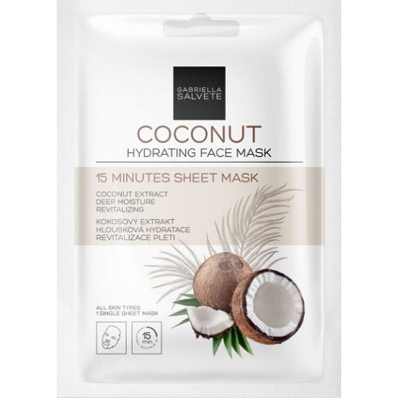 Gabriella Salvete 15 Minuten Blattmaske Coconut Moisturizing Textile Face Mask 1 Stück