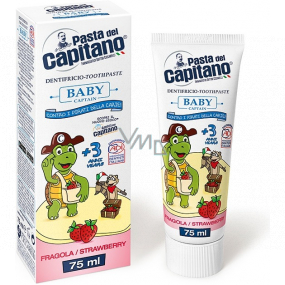 Pasta Del Capitano Baby-Erdbeer-Zahnpasta für Kinder ab 3 Jahren 75 ml