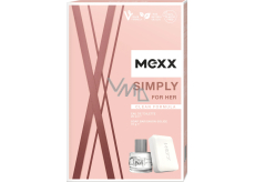 Mexx Simply for Her Eau de Toilette 20 ml + Eau de Toilette Seife 75 g, Geschenkset für Frauen