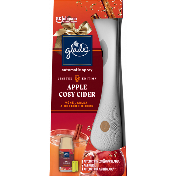 Glade Apple Cosy Cider mit dem Duft von Apfel und heißem Apfelwein automatischer Lufterfrischer 269 ml