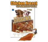 Magnum Rinderhautstäbchen ummantelt mit Hühnerfleisch weicher, natürlicher Fleischgenuss für Hunde 250 g