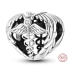 Charm Sterling Silber 925 Graduation - Äskulapstab - Emblem der Ärzte und Apotheker, Absolventen Perle Herz am Armband Job