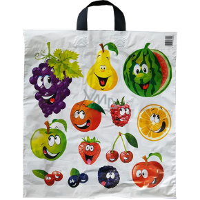 Press Plastiktasche 44 x 50 cm Lustiges Obst 1 Stück