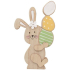Hase mit Eiern zum Aufstellen 8,5 x 14 cm