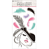 Wandaufkleber Dame mit Glitzer 47 x 24 cm