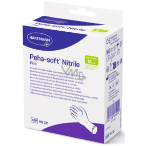 Hartmann Peha-soft Fino Nitril jednorázové ochranné rukavice, velikost M 10 kusů Hartmann Peha-soft Fino Nitril jednorázové ochranné rukavice, velikost M 10 kusů