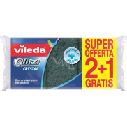 Vileda Glitzi houbička na nádobí s chráničem nehtů + pevná drátěnka, balení 2 + 1 kus zdarma