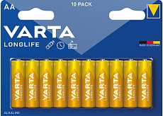 Varta Longlife AA Alkaline-Batterien, 10 Stück