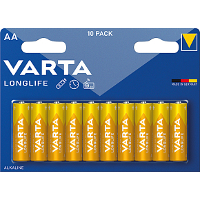 Varta Longlife AA Alkaline-Batterien, 10 Stück