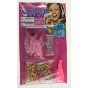 Haarschmuck - Set enthält: 80 farbige Perlen, 14 Sicherungsklammern,