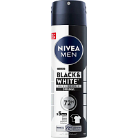 Nivea Men Black & White Invisible Original Antitranspirant, 150 ml