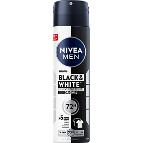 Nivea Men Black & White Invisible Original Antitranspirant, 150 ml
