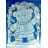 Fensterfolie ohne Kleber tragen silbernen Glitzerbogen 30 x 20 cm