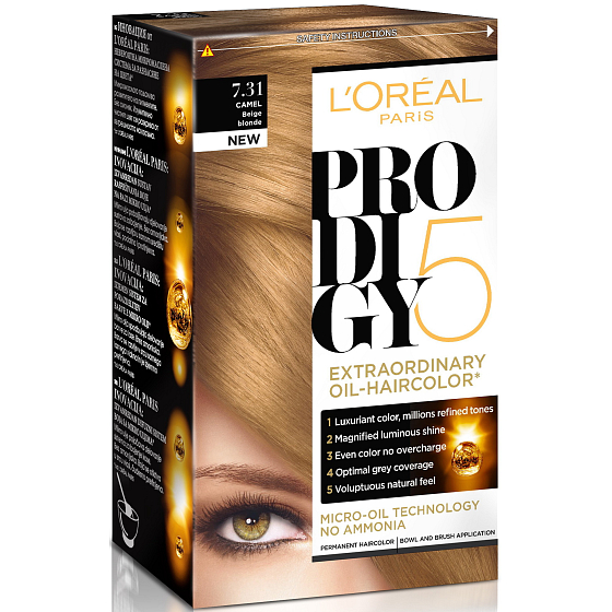 Loreal Paris Prodigy 5 Haarfarbe 7.31 Blond Beige