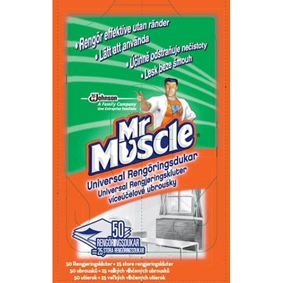Herr. Muscle Universal Mehrzweck-Reinigungstücher 25 Stück