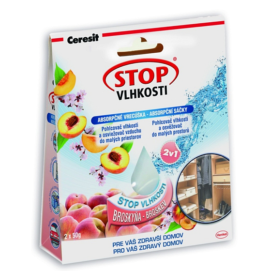 Ceresit Stop Moisture Peach Moisture Absorber für kleine Räume 2 x 50 g