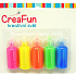 CreaFun Dekorfarben Glitzerndes Neon für Papier, Textil, Glas 5 x 20 ml
