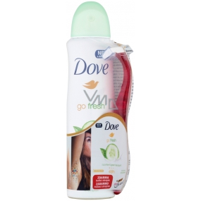 Dove Go Fresh Touch Gurken- & Grüntee-Antitranspirant-Deodorant-Spray für Frauen 150 ml + Rasiermesser mit 3 Klingen, Duopack