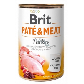 Brit Paté & Meat Truthahn und Chicken Pure Meat Paté komplett Hundefutter 400 g