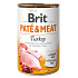 Brit Paté & Meat Truthahn und Chicken Pure Meat Paté komplett Hundefutter 400 g