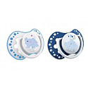 Lovi Night & Day Tröster Silikon dynamisch blau für Kinder 0-3 Monate 2 Stück