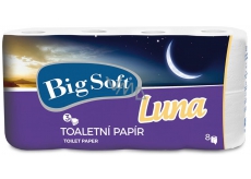 Big Soft Luna Toilettenpapier Weiß 160 Stück 3lagig 8 Stück