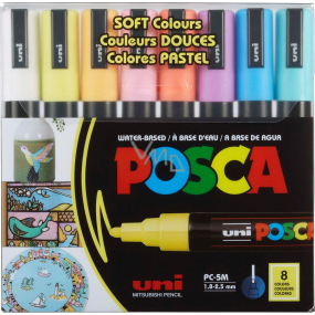 Posca Universal-Acrylmarker-Set 1,8 - 2,5 mm Mix aus Pastellfarben 8 Stück PC-5M