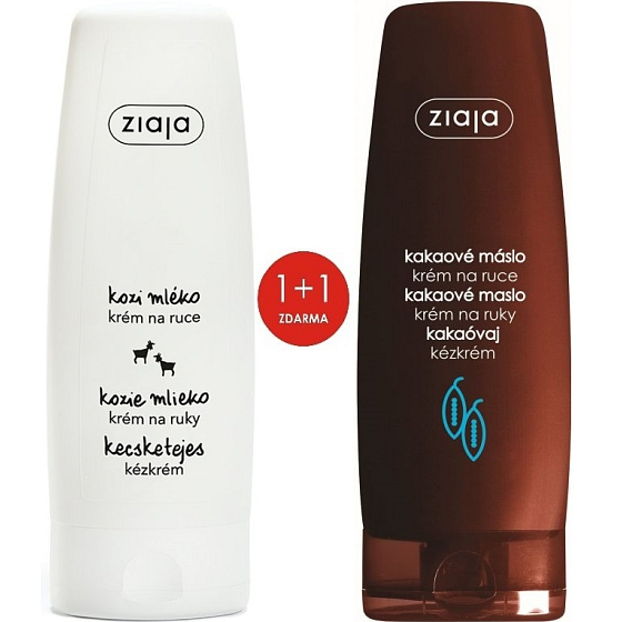 Ziaja Ziegenmilch Hand- und Nagelcreme 80 ml + Kakaobutter Handcreme 80 ml, Duopack