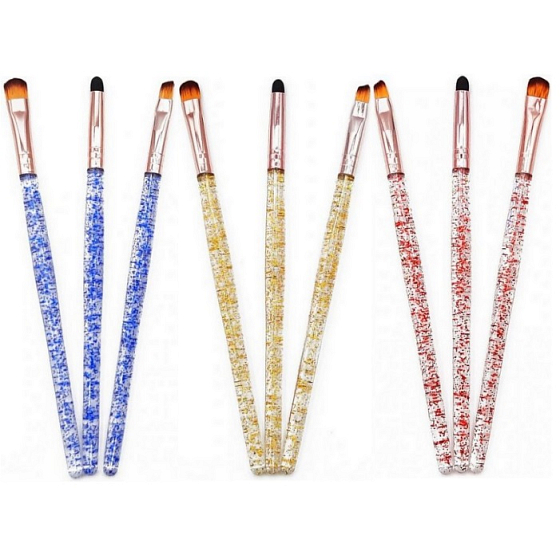 EBM Exmon Eyeshadow Pinsel Set 3 Stück verschiedene Farben
