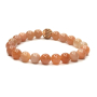 Sunstone Armband elastisch Naturstein, Perle 8 mm / 16-17 cm, verbirgt die Kraft der Sonne und Feuer