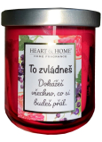 Heart & Home Frische Grapefruit und schwarze Johannisbeere Soja-Duftkerze mit Aufschrift You can do it 110 g