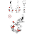 Charms Sterling Silber 925 Disney Minnie Mouse & Mickey Mouse küssend, Armband Anhänger