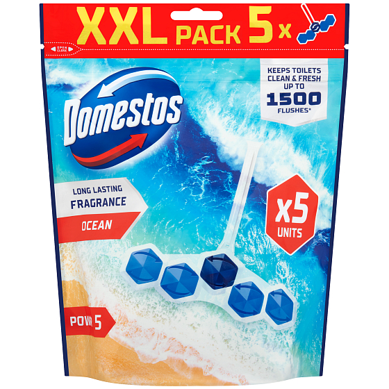 Domestos Power 5 Ocean WC fester Block 5 x 50 g